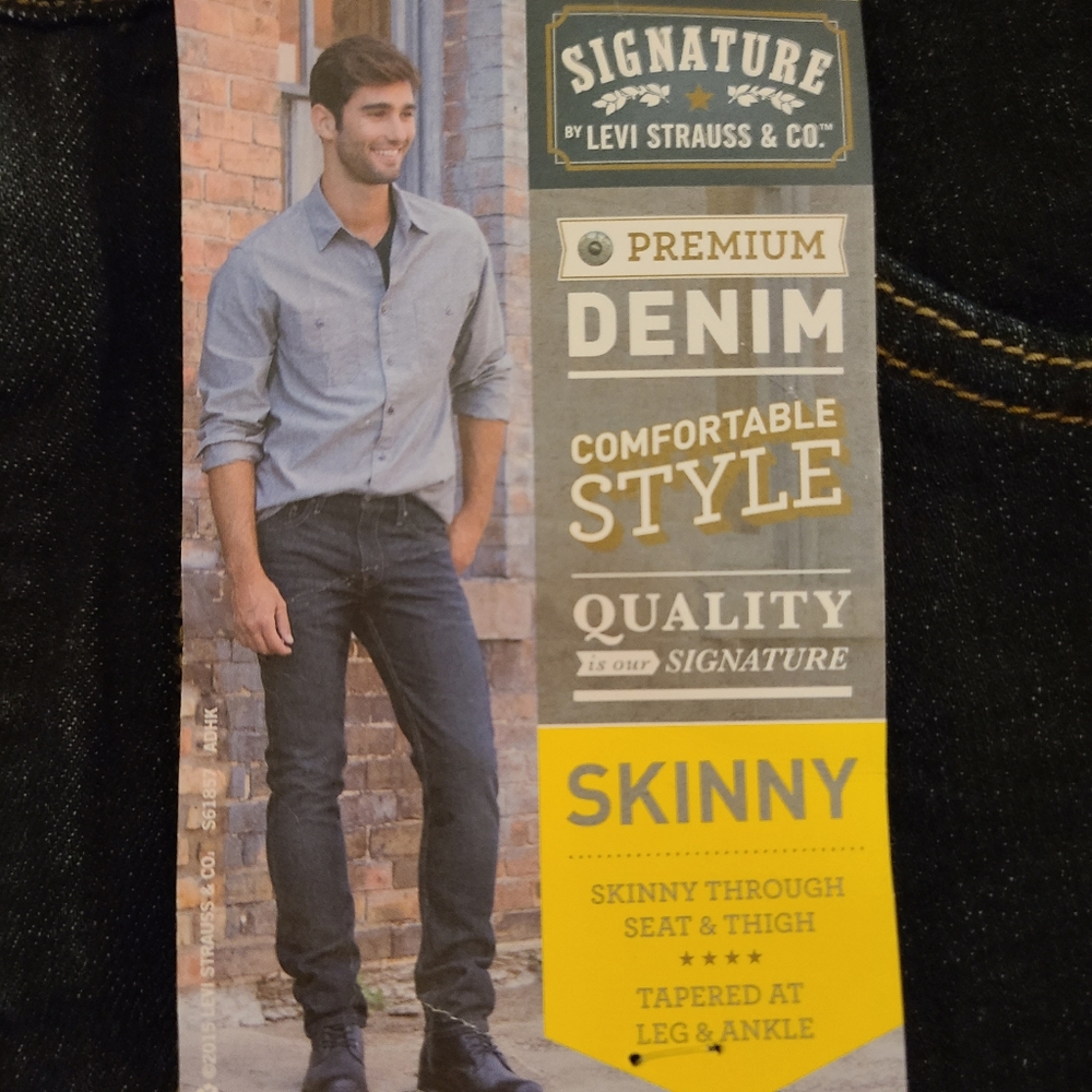 Men's Signature Levi-Strauss & Co Skinny Jeans 34×32